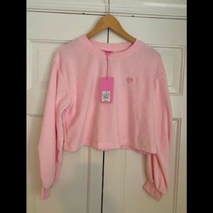 NWT Stoney Clover Lane for Target pink cropped sweatshirt Size XS